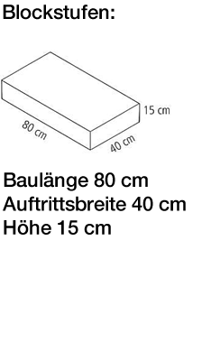 Blockstufen 80 x 40 x 15 cm