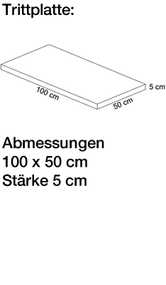 Trittplatten 100 x 50 x 5 cm
